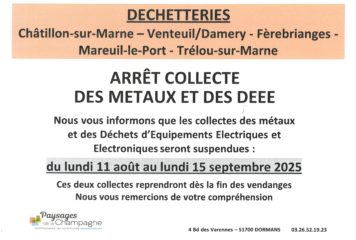 Informations déchetteries