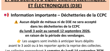 Informations déchetteries